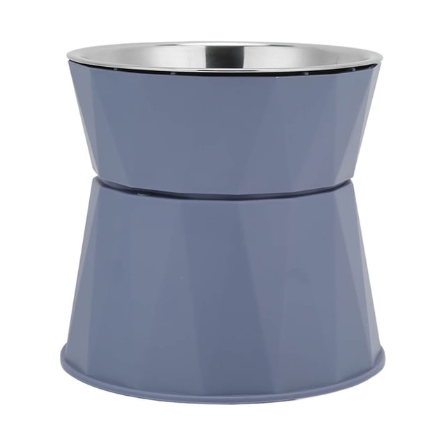 Cat Food Double Bowl, Neck Protective Cat Stainless Steel Bowl Separate Base Prevent Slipping Increased For Dogs