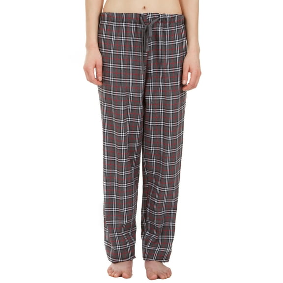Leisureland Women's Grey Plaid Lounge Pajama Pants