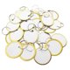 thumbnail image 1 of 180PCS Metal Rim Tags Key Tags Round Paper Tags, White & Gold, 1 of 5