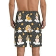 thumbnail image 4 of Lsque Cute Bee Gnome Mens Sleep Pajama Shorts,Short Pajama Pants, Cotton Ultra-Soft Knit-Large, 4 of 9
