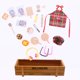 thumbnail image 5 of Juego de cocina en miniatura de elfo de Navidad para casa de muñecas, sombrero de Chef, Mini delantal, Pin rodante, batidor de huevos, hojas para hornear, bandeja de cocina（B like pic a set, 5 of 5