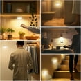 thumbnail image 6 of Maylit 6 Pack Motion Sensor Stair Light for Indoor, Battery Operated Closet Lights, Wireless Stick on Anywhere Hallway Lamp, Portable Led Night Lamps for Bedroom Under Cabinet Kitchen, 6 of 8