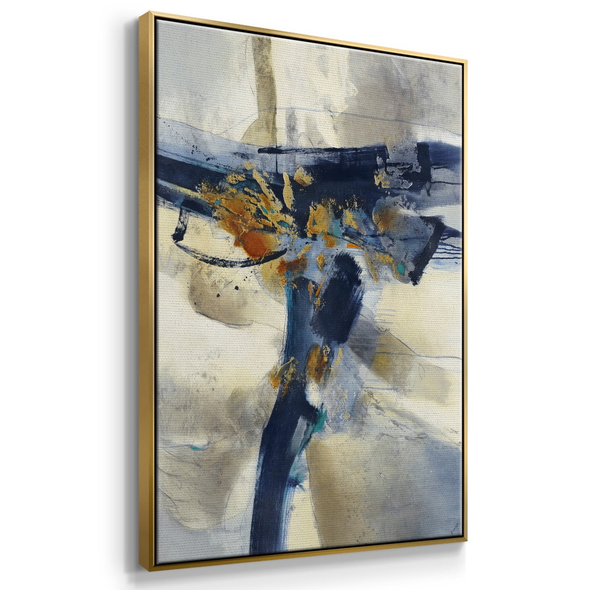 Blast Framed Premium Gallery Wrapped Canvas - Ready to Hang - 27 x 41 - Gold Floating Frame