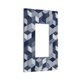 thumbnail image 2 of ZICANCN Outlet Covers Wall Plate, Abstract Cube Blue Stripes Light Switch Cover Decorative, Duplex Toggle Combo 1-Gang, 2 of 9