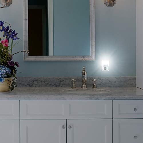 General Electric Automatic Motion Activated LED Soft White Night Lights, Silver, 2-Pack, 3.4, 3.65, 46633