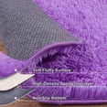 thumbnail image 6 of Janvonne 9x12 Purple Fluffy Shag Area Rug, Ultra Soft Plush Fuzzy Shaggy Carpet for Living Room Bedroom, Non-Slip Floor Rug for Kids Girls Room Nursery, Cozy Indoor Home Decor, 6 of 8