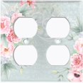 thumbnail image 3 of Metal Light Switch Plate Cover Elegant Floral Musical Damask Mint FLW113, 3 of 13