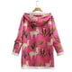 thumbnail image 4 of Puntoco Mujer Otoño e Invierno Temperamento Casual Algodón y Lino Impreso Sudadera Con Capucha Cálido Abrigo De Bolsillo De Felpa Arco Iris Cremallera top Selecciones Flash Puntoco Puntoco-4879, 4 of 5