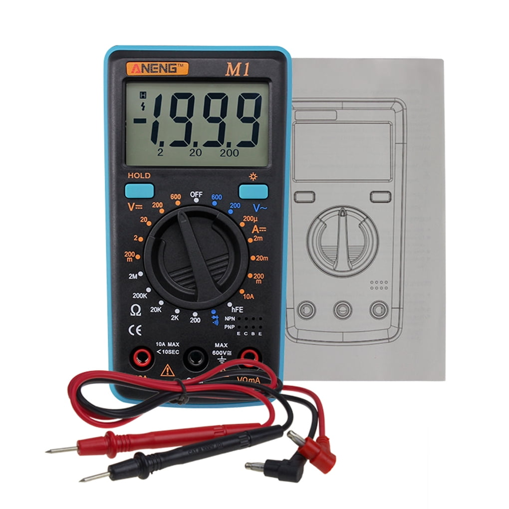 Portable Safety Digital Multimeter Smart Fully Auto Range LCD Display Multimeter Tester Backlight