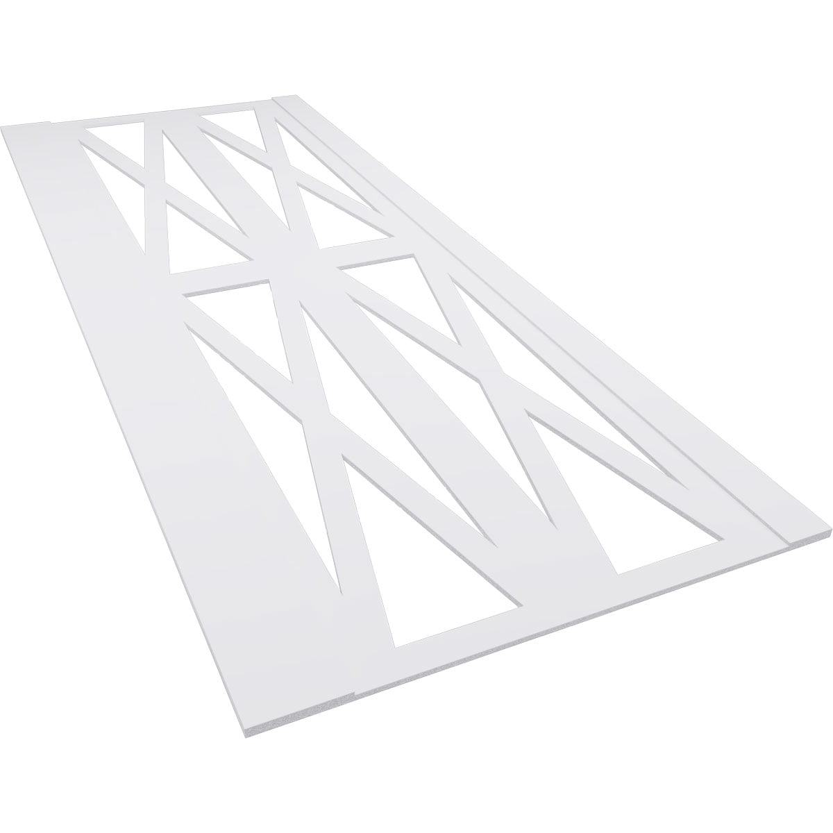 Ekena Millwork 36"H x 94 1/2"W Farmhouse Fence PVC Wainscot Paneling Kit