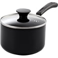 thumbnail image 1 of Cook N Home Cacerola Antiadherente para Salsa con Tapa de Vidrio Cacerola Multiusos de 3 Cuartos Utensilios de Cocina Aluminio Negro, 1 of 5