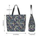 thumbnail image 5 of Balery Purple-Gold Triangles Bolsa Tote Estilo Estético con Cremalleras, Bolsa de Hombro, Bolsa de Compras Grande y Plegable, 5 of 8
