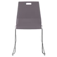 thumbnail image 2 of Luvraflex Stack Chair With Charcoal Polypropylene Back, Seat, Chrome Frame, 2 of 5
