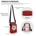 thumbnail image 6 of HELLHERO Cross Body Purse Santa Claus Star Pattern Design Double Deck Crossbody Sling Bags for Unisex, 6 of 7