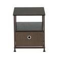 thumbnail image 2 of Gzxs Nightstand 1-Drawer Shelf Storage Bedside Furniture & Accent End Table Chest For Home Bedroom Office College Dorm, Brown, 2 of 10