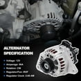thumbnail image 6 of Alternator For Hyundai Elantra 2011-2017 1.8L,2014-2016 2.0L 90 Amp 373002E200√, 6 of 7
