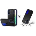 thumbnail image 2 of BD Combo Bundle Case for Samsung Galaxy A54 5G Case - (Black/Blue) Tough Rugged Protector Stand Cover with Screen Protectors, Premium Wireless Earbuds, TWS with Charging Case, 2 of 5
