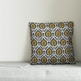 thumbnail image 2 of Creative Products Ikat in Black and Yellow 16x16 Spun Poly Pillow, 2 of 2