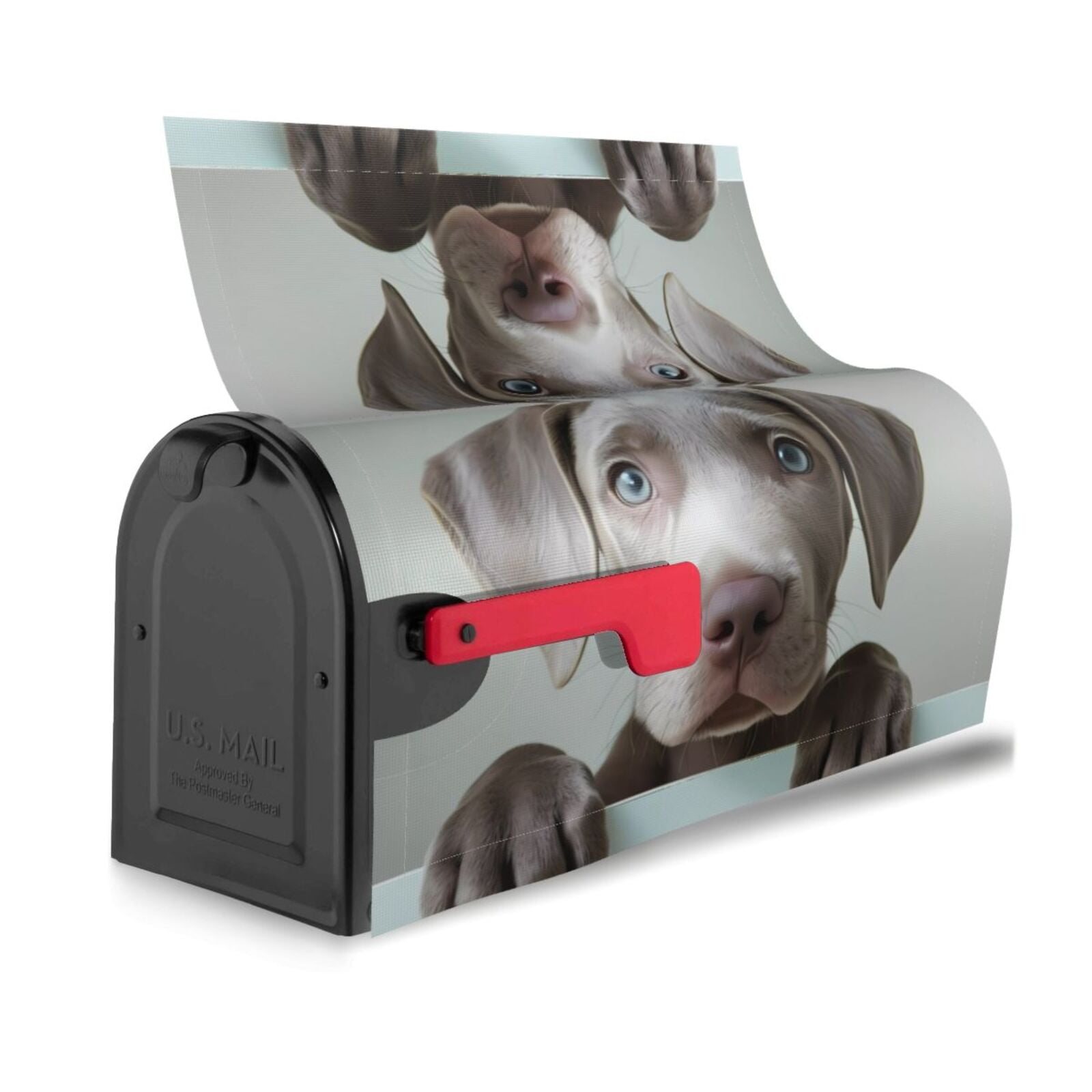 Logiee Adorable Puppy Portrait Print Post Letter Box Wrap Decor, Mailbox Cover Suitable for Standard Mailbox and Large Size Mailbox,Outdoor Yard Decoration-21x18 in