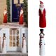 thumbnail image 1 of Handcrafted Santa Snowman Figurines Christmas Decoration Hat Snowman Santa Claus Desktop Holiday Gift, figurines decoration, Santa snowman, wooden base, foldable design, metal frame, for office,, 1 of 9