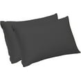 thumbnail image 1 of The Great American Store Brushed Microfiber Solid Grey, Bolster Lumbar Throw Pillowcases with Hidden Zippered (12"x 24") - Hotel Quality - Wrinkle, Fade, Stain Resistant - Hypoallergenic, 1 of 4
