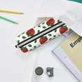 thumbnail image 6 of Haiem Strawberry Print Leather Pencil Case Art Supplies Case Zipper Pencil Pouch Stationery Storage Pencil Bag, 6 of 7
