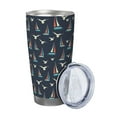 thumbnail image 2 of Fuzoiu Sailboat And Seagull Print 20oz Tumbler, Stainless Steel Vacuum Insulated Car Cup, Insulated Coffee Mug,Travel Mug with Lid,Thermal Cup for Outdoor-Straw Three-piece Set, 2 of 8