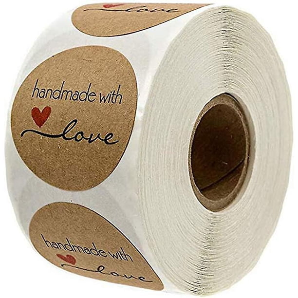Rollo De 500 Pegatinas De Papel Kraft Rojo Verde Cocina, Decoración y Otros