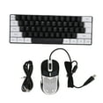thumbnail image 2 of Clavier de Jeu Rétroéclairé RVB avec Souris, Sensation Mécanique Clavier Rétroéclairé 61 Touches avec Pieds d'Inclinaison Réglables, Prêt à l'Emploi pour, 2 of 7