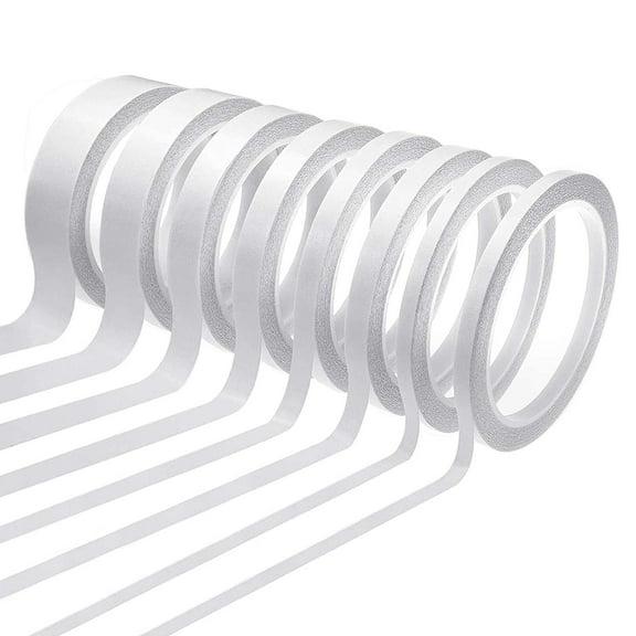 Double-Sided Tape for Arts, Crafts, Photography, Scrapbooking, 8 Rolls Tear-by-Hand, Paper Backing(Width: 6mm/ 9mm/ 12mm/ 15mm/20mm/25mm)
