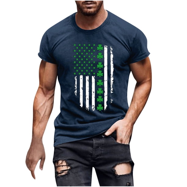 Camisas de Manga Larga para Hombres Blusa de Cuello Redondo de Impresión Cómoda, Camisa Casual de Poliéster para Uso Diario, de Fiesta Y de Primavera de Verano