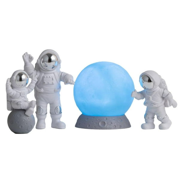 4 piezas de estatua de , estantería de estatuil de , Azul pteado Zulema Figura estatua de astronauta