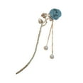 thumbnail image 2 of rygai Beads Tassel Design Non Slip Hair Stick Women Cute Rose Flower Decor Hair Fork Hair Clips Blue, 2 of 7