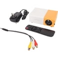 thumbnail image 1 of Miniproyector portátil de vídeo HD 1080P TFT LCD con control remoto AV VGA HD USB, para cine en casa, con bolsillo inteligente y para teléfono pequeño., 1 of 8