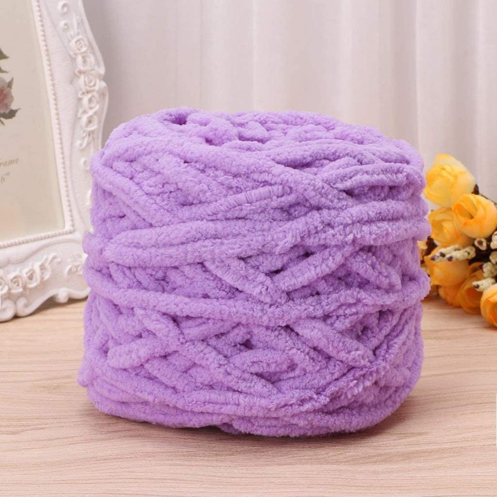 Buryeah 8 Skeins Soft Chenille Yarn 437 Yards Velvet Blanket Yarn Thick  Fluffy Plush Yarn for Crocheting Hand Knitting Weaving Sweater Shawl Scarf
