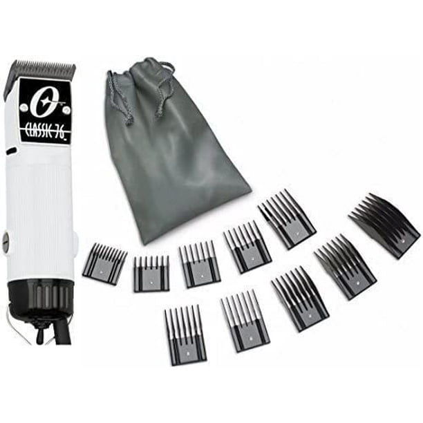 Oster Classic 76 White Color Limited Edition Hair Clipper+10 PC Comb ...