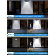 Solar Motion Lights Outdoor 6 Pack, 188 LED/3 Modes, Motion Sensor Outdoor Lights, IP65 Waterproof 270° Lighting, Solar Powered Security Flood for Outside Yard Garden Wall(White)