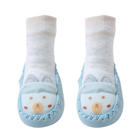 Siilsaa Soft Sole Baby Shoes Unisex Baby Walking Shoes  First Walker Shoes  Genuine Leather Classic Infant Shoes Blue 12-18 Months