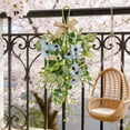 thumbnail image 6 of strola Toys Artificial Floral Swag 18in Plastic Hanging Greenery for Front Door Outdoor Indoor Wall Decor Summer Spring Multicolor, 6 of 6