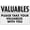 Warning Sign 1, variant on Valuables Please Take Your Valuables with You Sign 8"x12" - Aluminum Tin Warning for Home Outdoor Garden, High-Visibility Security Decor
