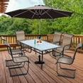 thumbnail image 3 of Costway 6PCS Patio Dining Chairs C spring motion High Backrest Armrest Brown, 3 of 7