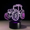 thumbnail image 3 of ACDANC 3D Tractor Table Lamp Bedroom Touch Night Light 7 Colors LED Home Decor Gift Black, 3 of 4