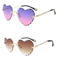 thumbnail image 2 of 2 Pedazos Gafas de terre Lentes de sin Montura Cogradado 400 para Conducción, ejercicio al Púrpura + rojizo BLESIY Gafas de sol para mujer, 2 of 8