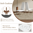 thumbnail image 3 of Ciphrias White PU Leather Dining Chairs Set of 6 Tufted Silver Metal Legs 38 in, 3 of 7