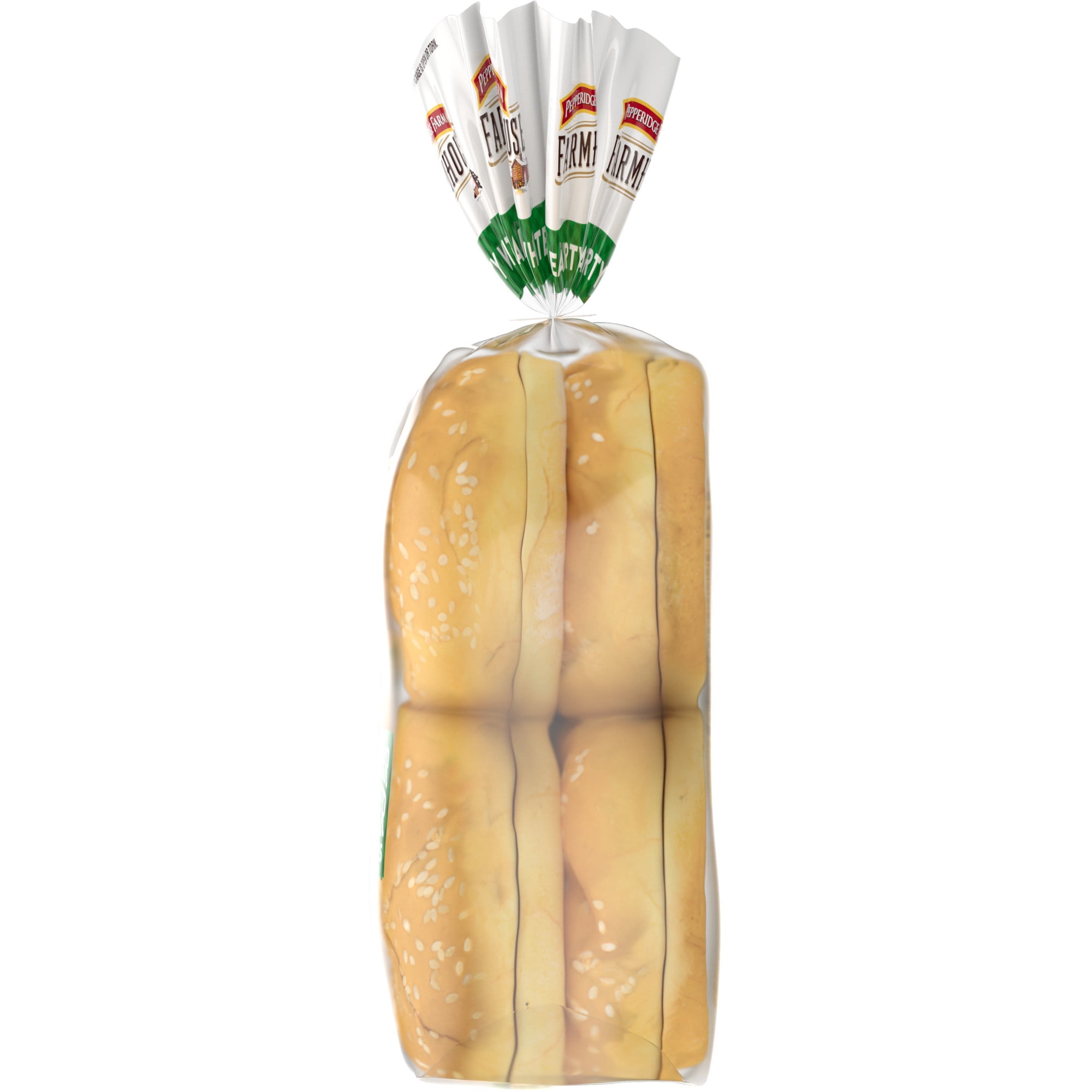 Pepperidge Farm Farmhouse Hearty White Hamburger Buns, 8-Pack Bag