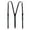Black, variant on CTM Coated Leather 1/2 Inch Clip-End Suspenders (Women)