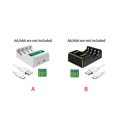 thumbnail image 3 of thinsony Chargeur de Pile Circuit Adaptateur USB Intelligent Affichage LCD 4 Accessoires de Puissance Multifonctionnels Haute Performance AAA Blanc, 3 of 7