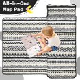 thumbnail image 4 of Geometric Stripe White Pattern Teens Toddler Nap Mat with Pillow, Sleeping Mat Bag for Preschool Daycare 51"x22", 4 of 6