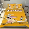 thumbnail image 1 of Vaca y Pollo Conjunto de sábanas temático, trío de piezas, cómodo y amigable con la piel, diseño único, regalo de decoración para el hogar para familiares, amigos y fans,135cm *200cm, 1 of 6