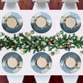 thumbnail image 7 of Ryvnso Christmas Santa Claus Round Plate Mats Dining Table Placemat Set of 6 for Holiday Decoration, 7 of 7